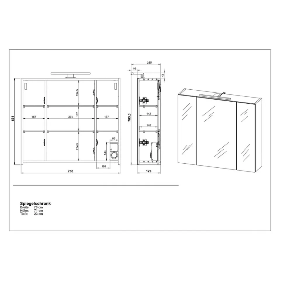 Spiegelschrank Salinas