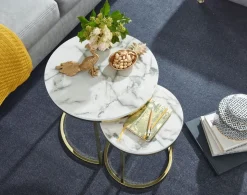 Zweisatztisch Marmor