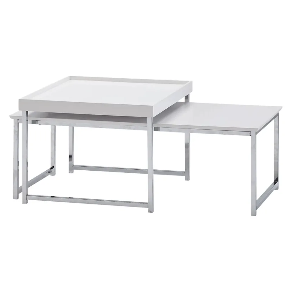 Zweisatztisch Weiss